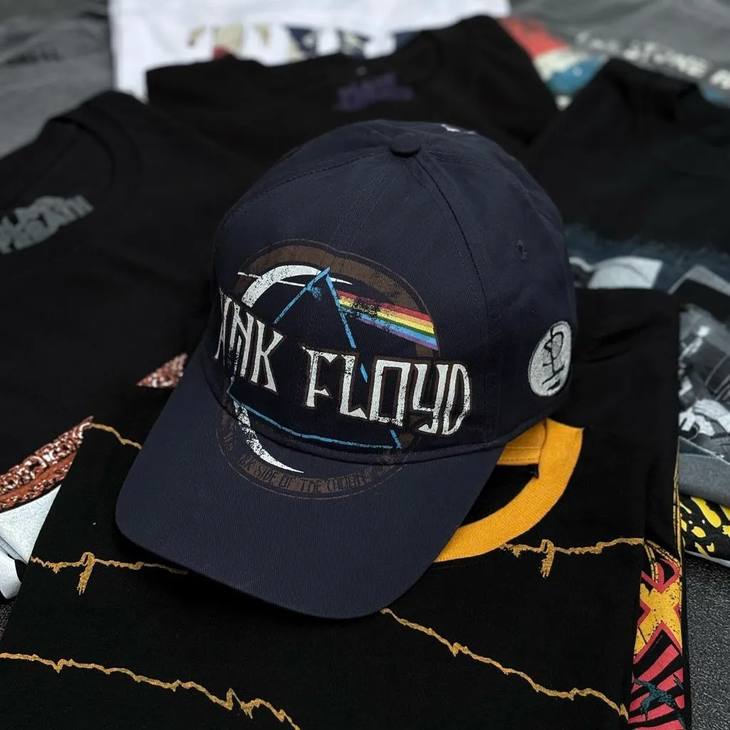 Pink Floyd - Dsotm Album Distress Navy Baseball Cap