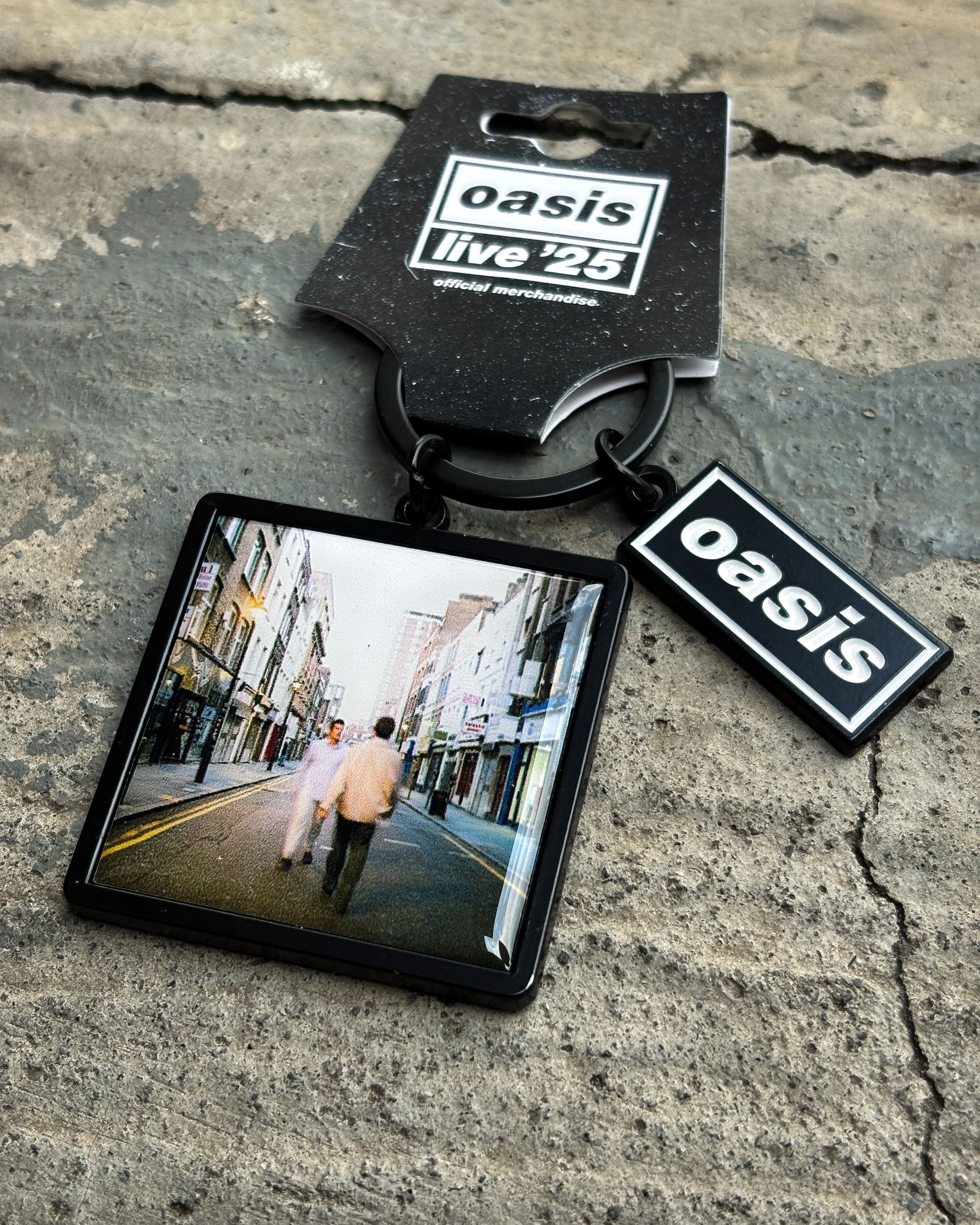 Oasis  - Whats The Story Album Decca Logo Charm Keychain