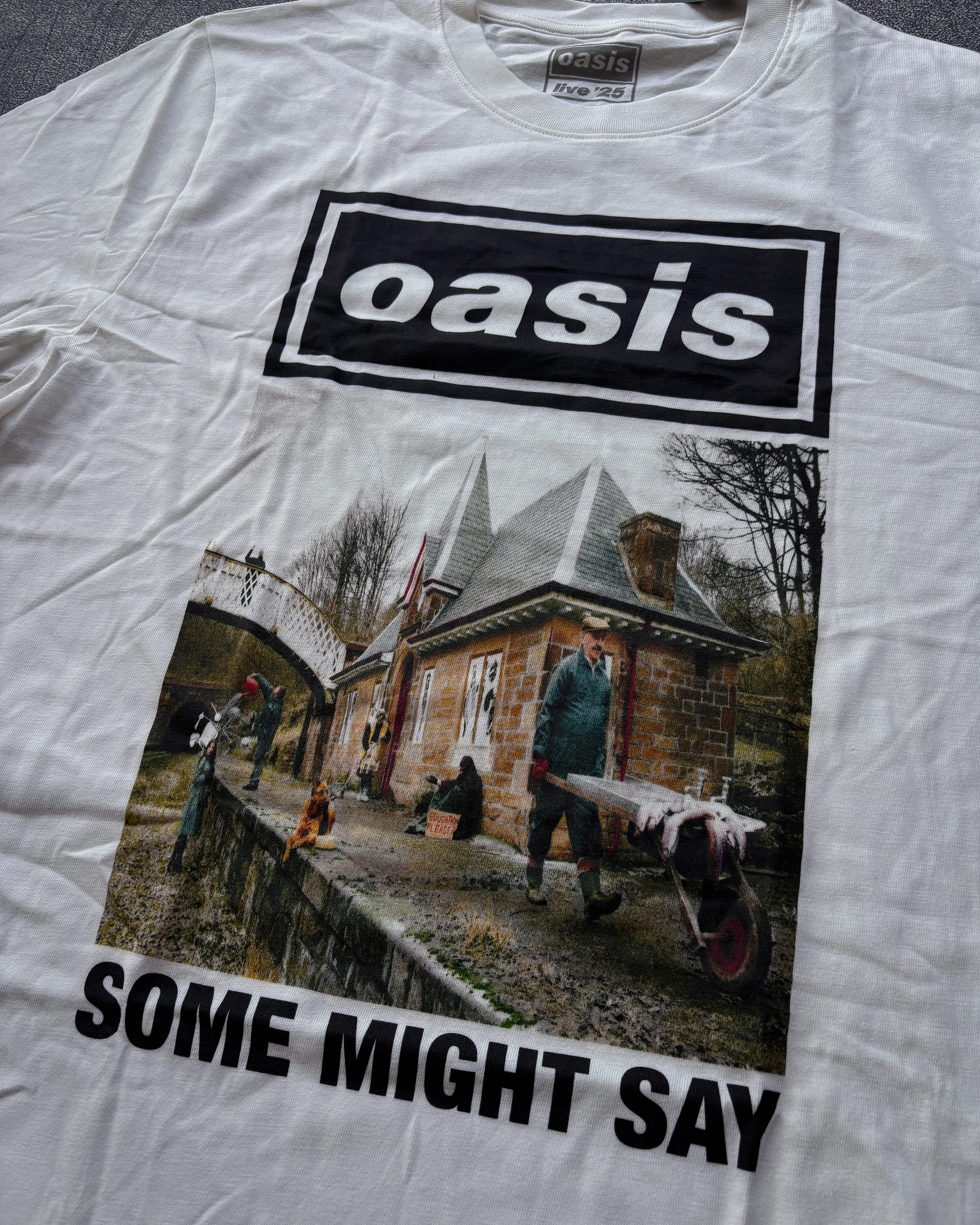 Oasis - Some Might Say Single Cover White
