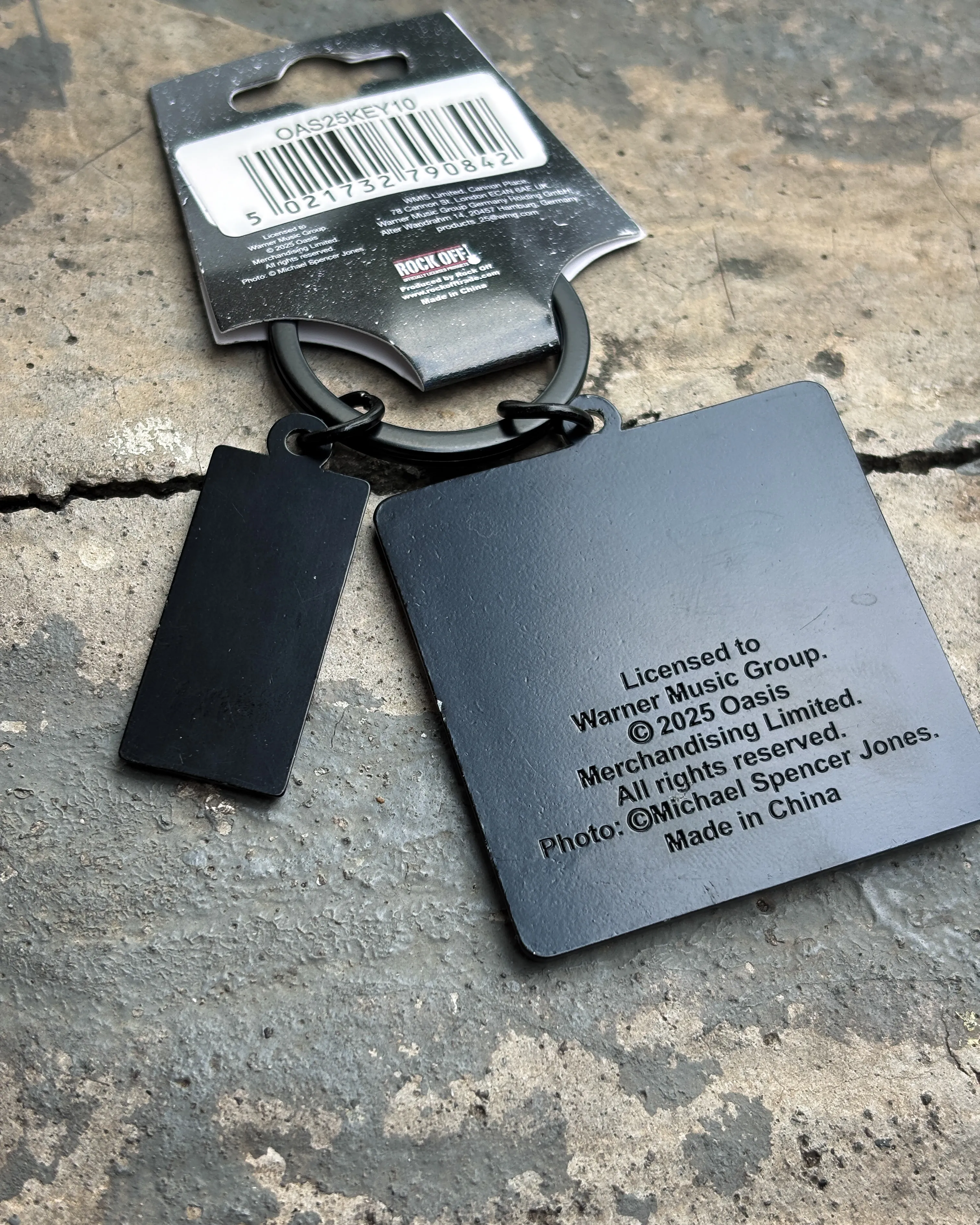 Oasis  - Whats The Story Album Decca Logo Charm Keychain