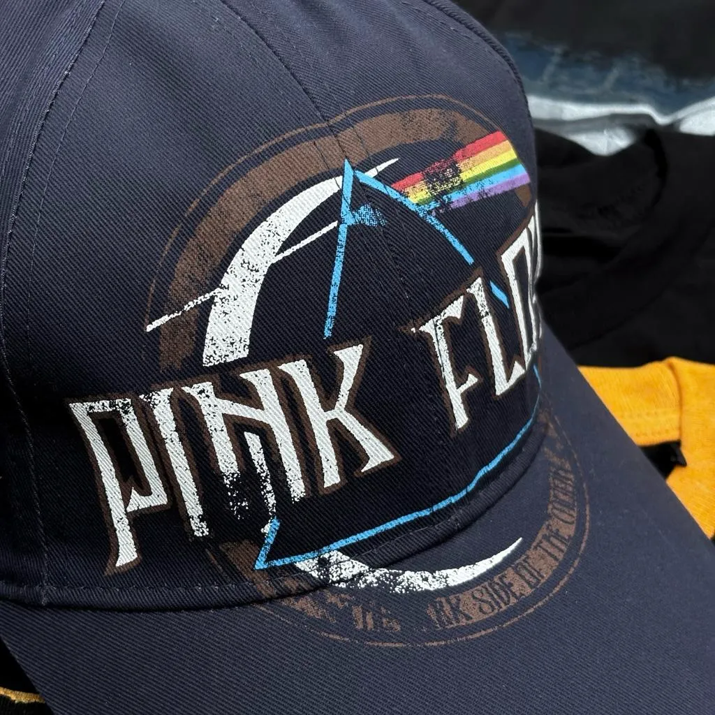 Pink Floyd - Dsotm Album Distress Navy Baseball Cap