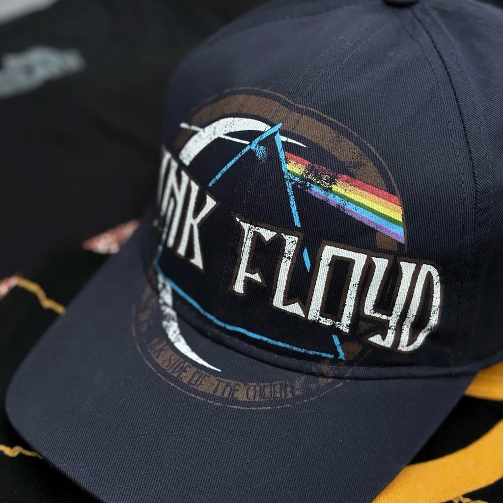 Pink Floyd - Dsotm Album Distress Navy Baseball Cap