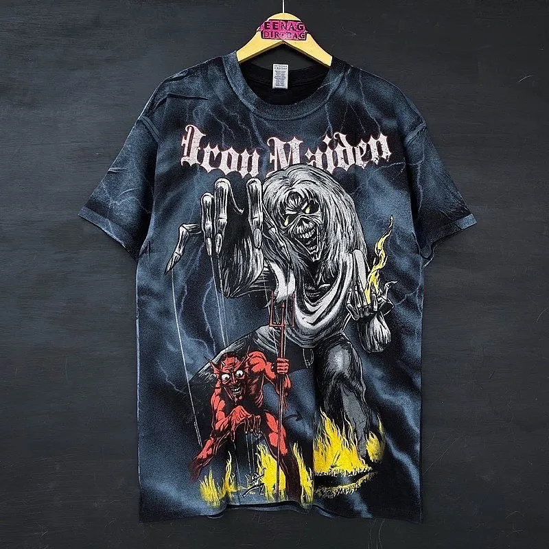 Iron Maiden - Sketched Number Of The Beast Allover
