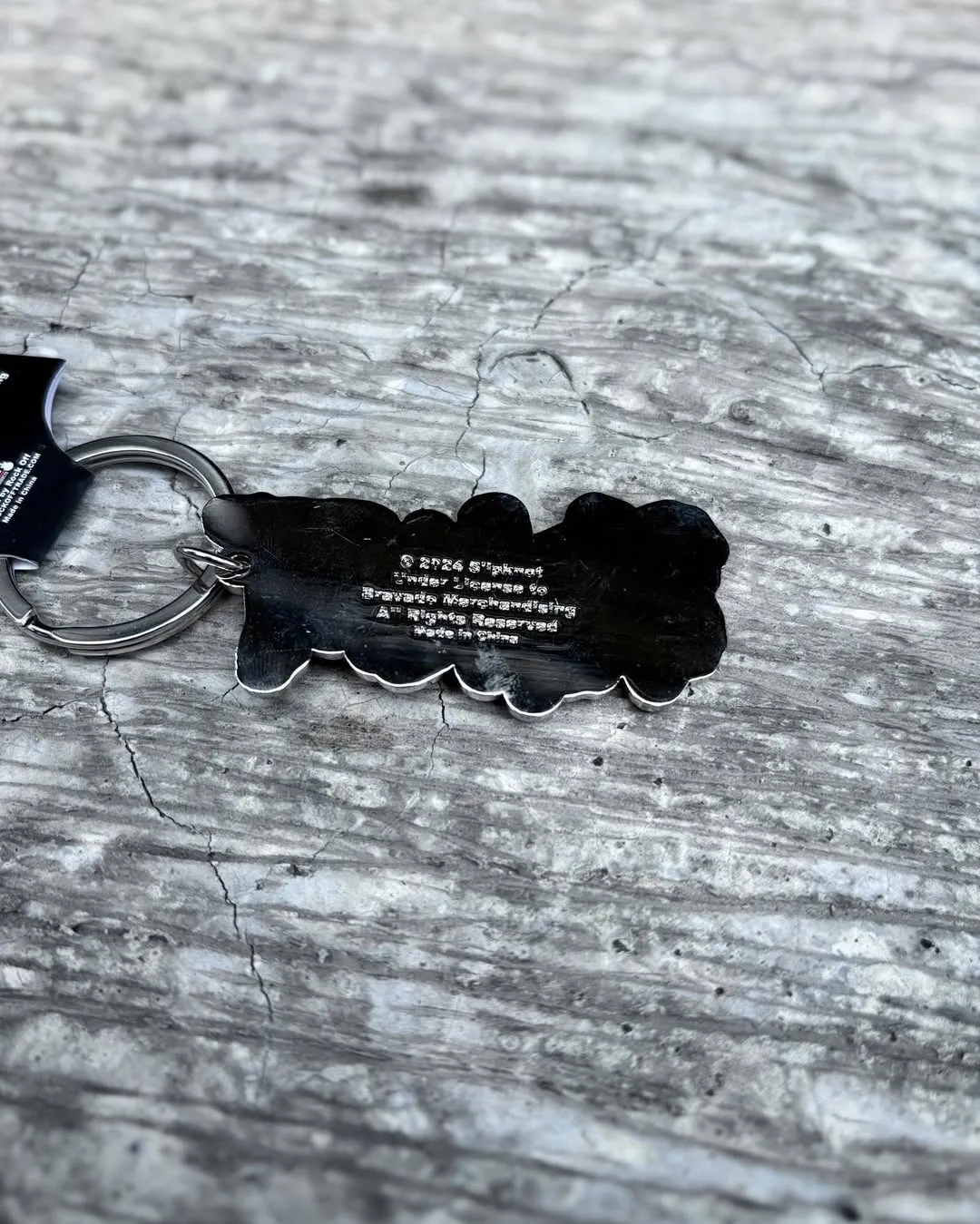Slipknot - White Logo Black Border Keychain