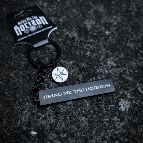 bmth text logo 6 point star charm keychain (copy)