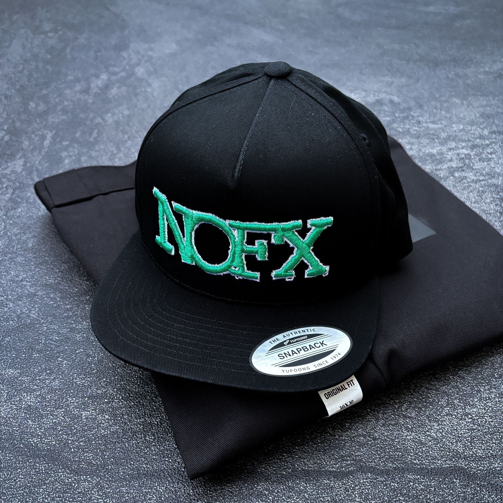 official nofx black/green logo snapback