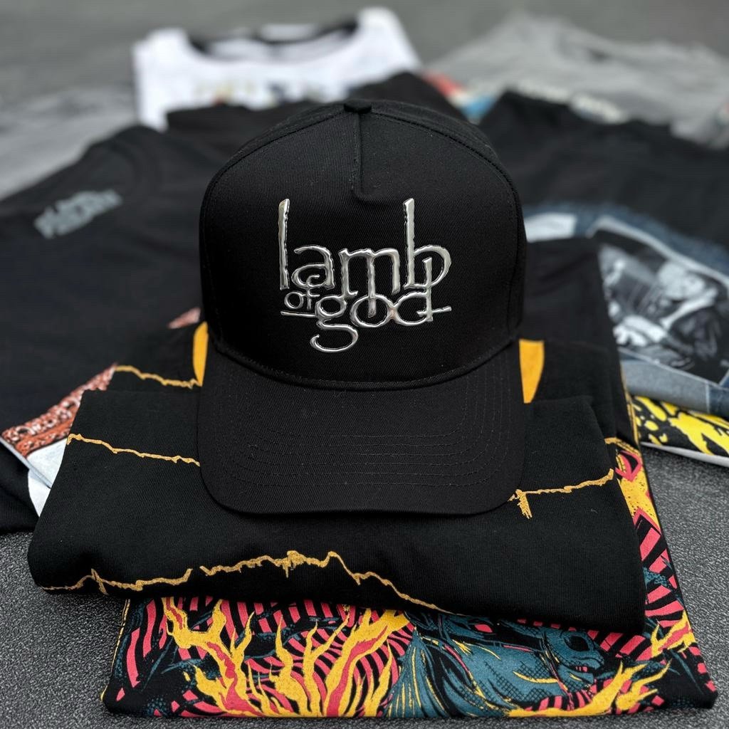 lamb of god sonic silver logo baseball cap