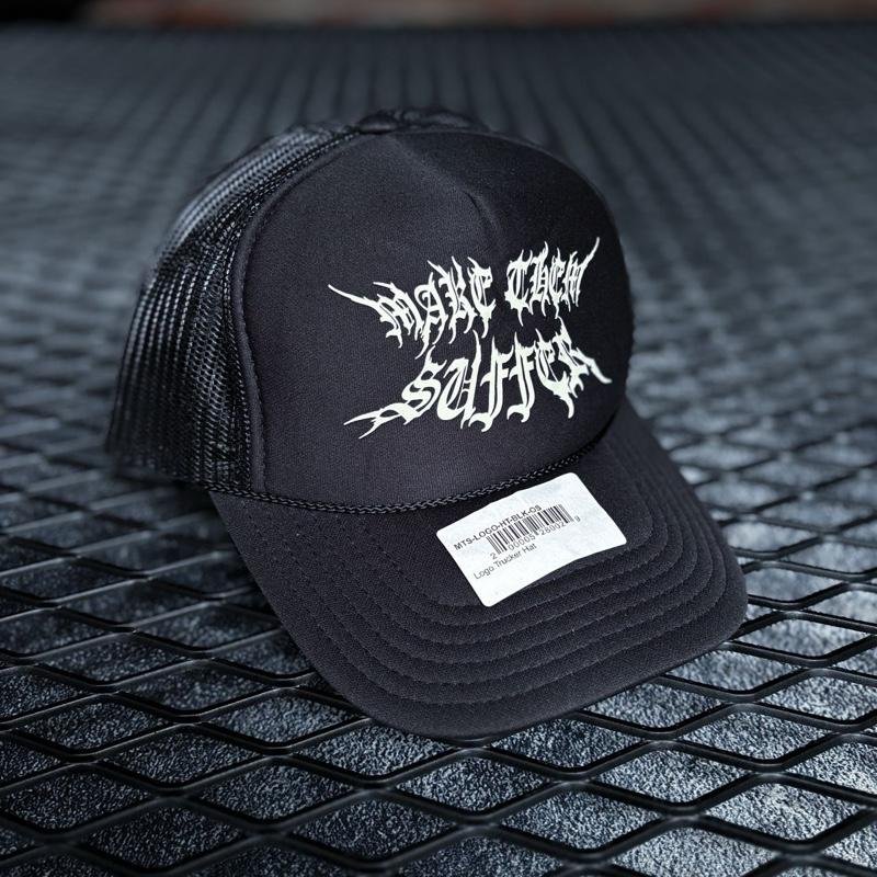 make them suffer logo trucker cap