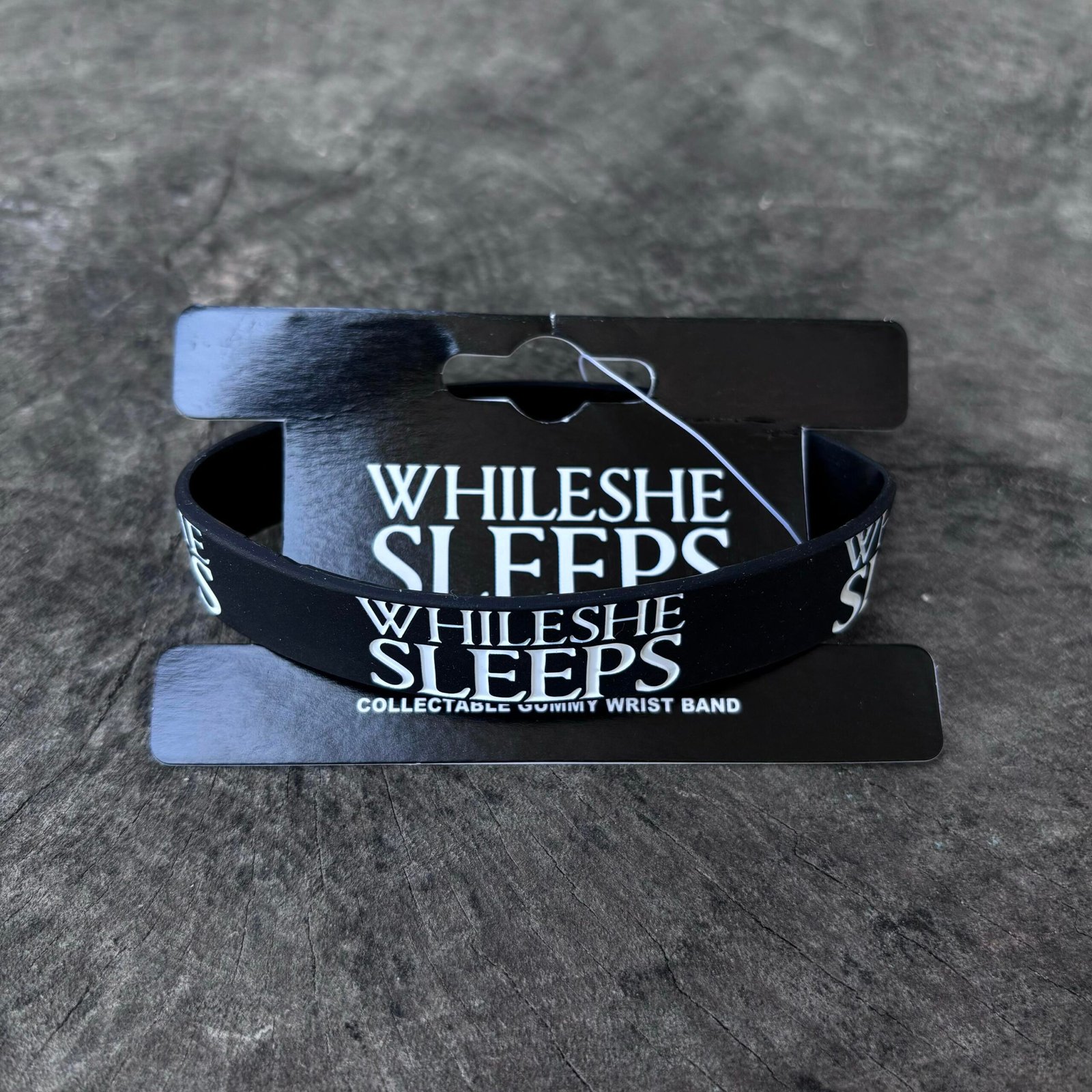 while she sleeps rubber bracelet wristband
